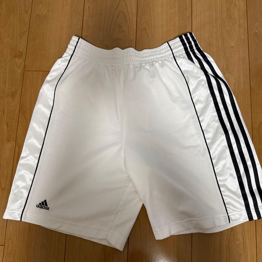 adidas ホワイト バスケットボール パンツ L (1/3)