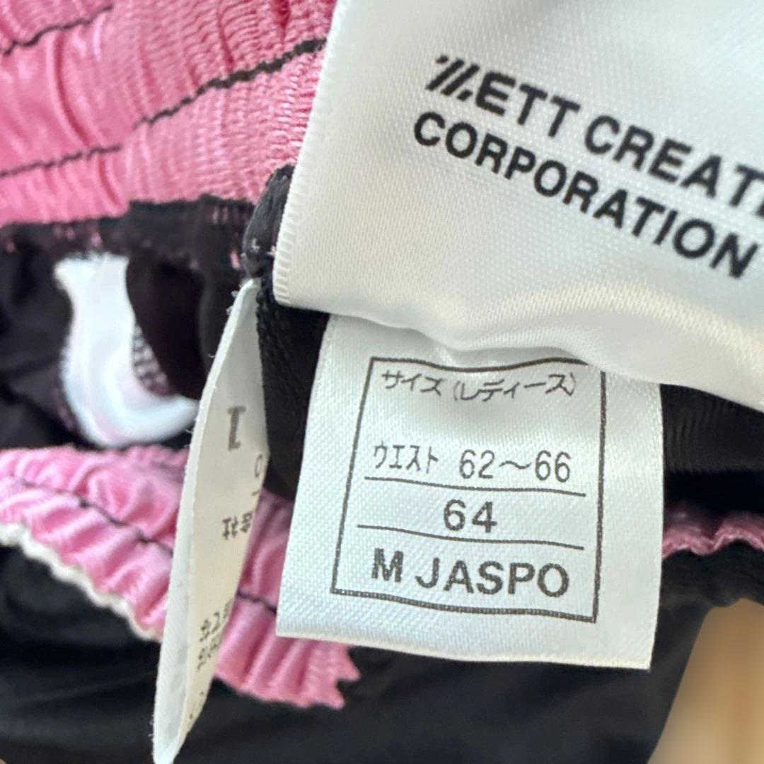 Converse レディース バスケットボールパンツ 黒/ピンク 光沢 (4/5)