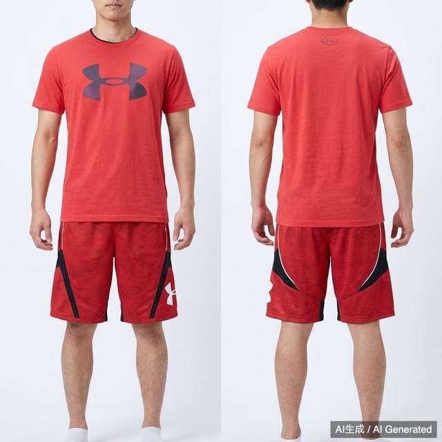 Under Armour セットアップ 上下 レッド MD