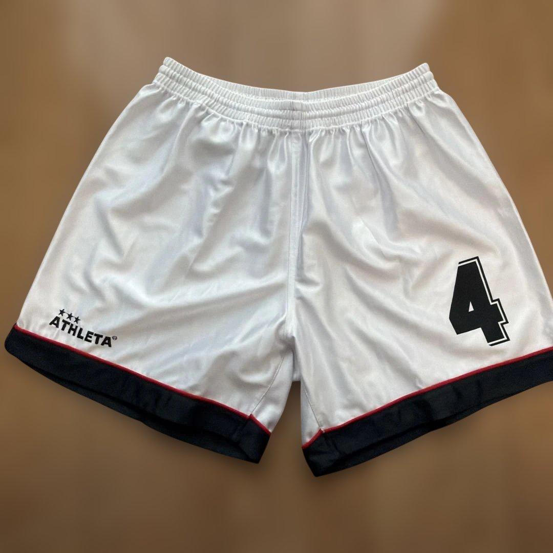 ATHLETA サッカーユニフォーム 上下セット 赤白 4 ソックス付 (6/9)