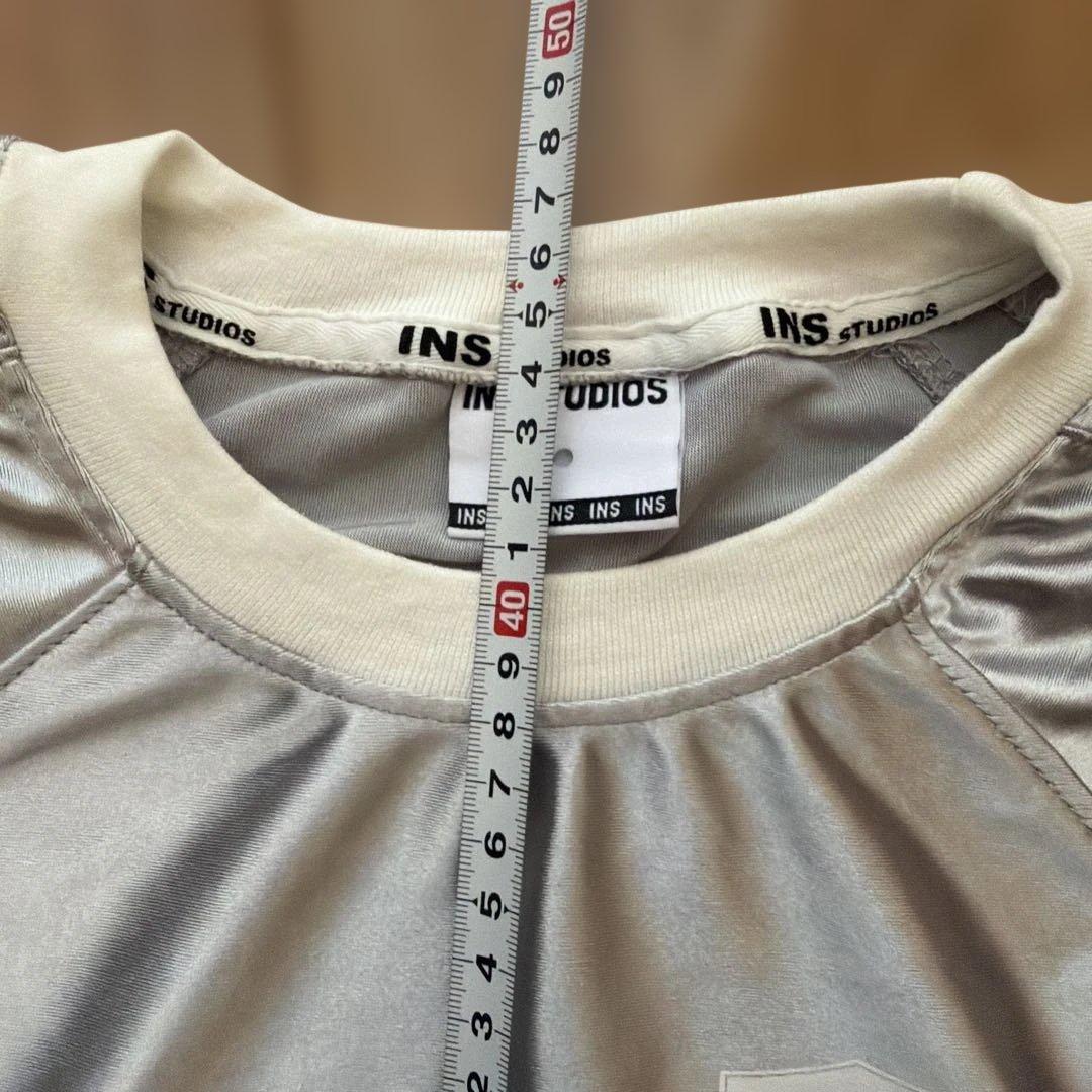 INS STUDIOS シルバー レディース 半袖Tシャツ Sサイズ チビT (4/5)