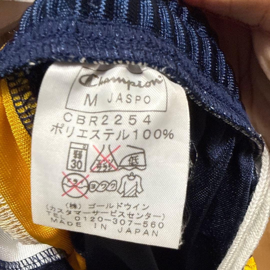 Champion バスケットボールパンツ バスパン M ネイビー/イエロー 光沢 (4/4)