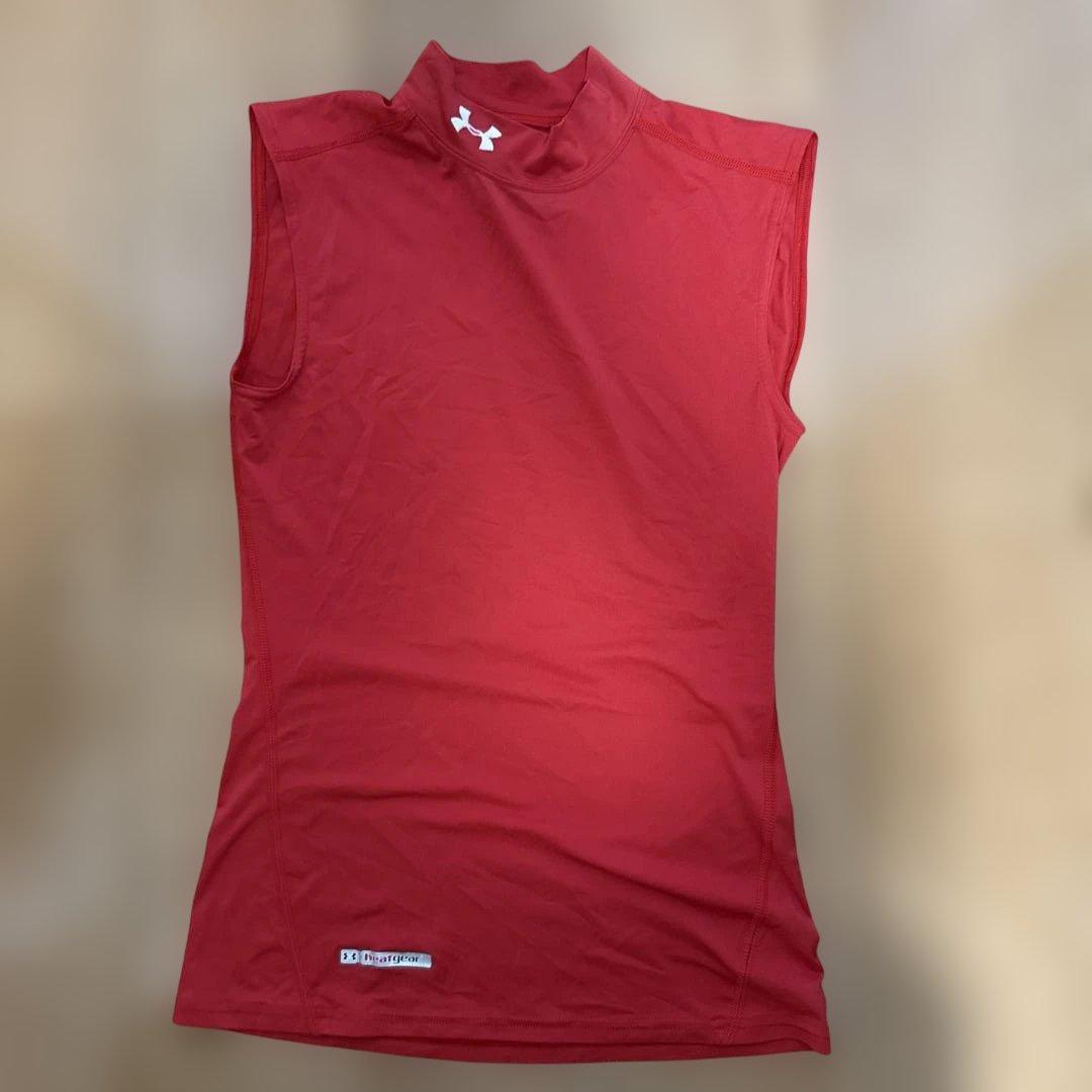 UNDER ARMOUR 赤 アンダーシャツ パンツ セットアップ (3/6)
