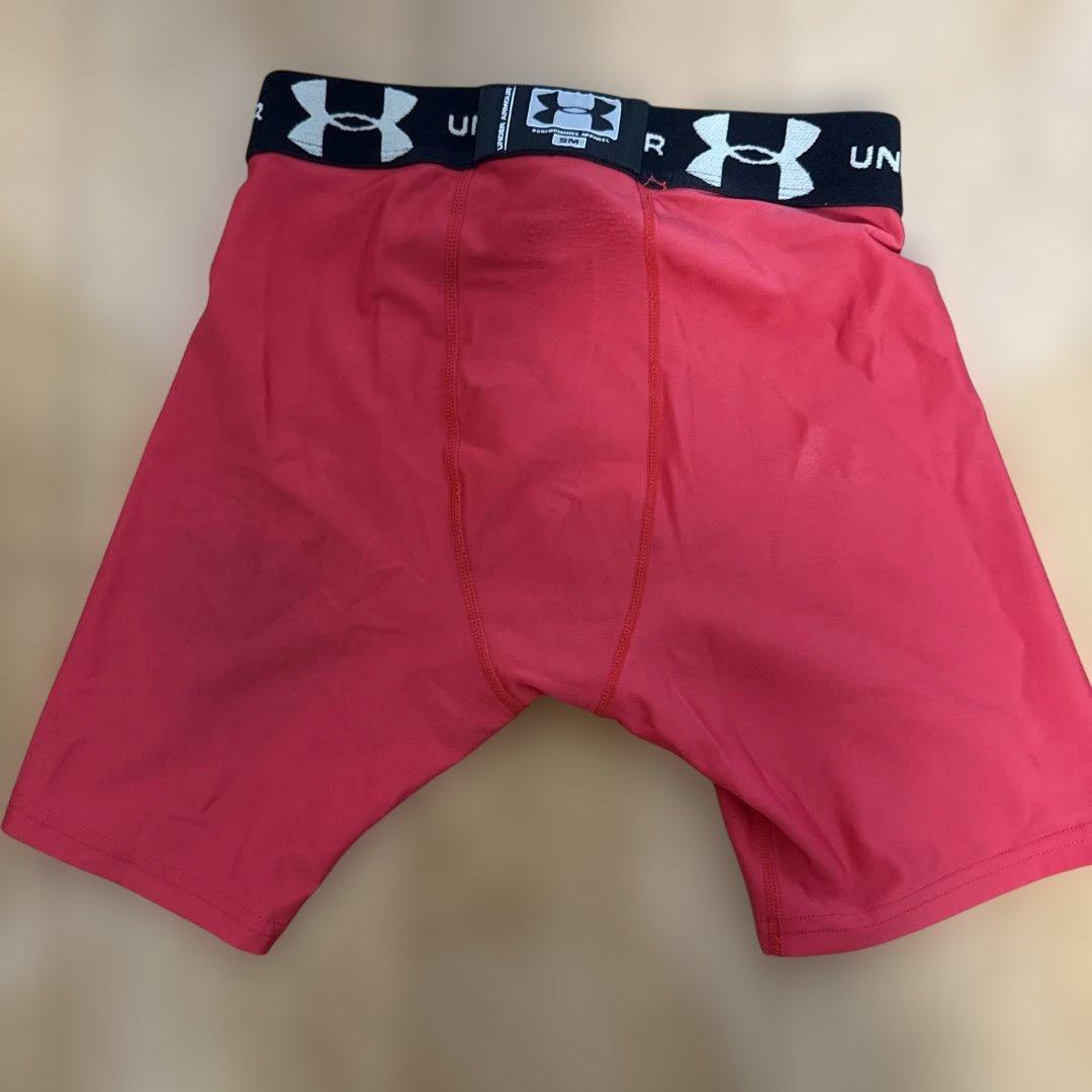 UNDER ARMOUR 赤 アンダーシャツ パンツ セットアップ (5/6)