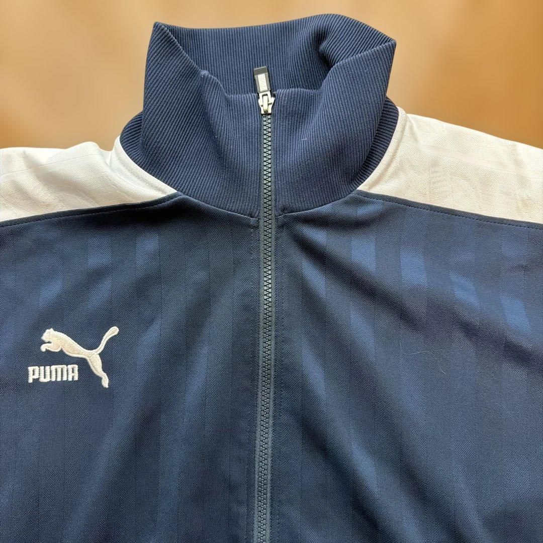 PUMA サッカー ジャージ 上下セット ネイビー ホワイト (3/8)