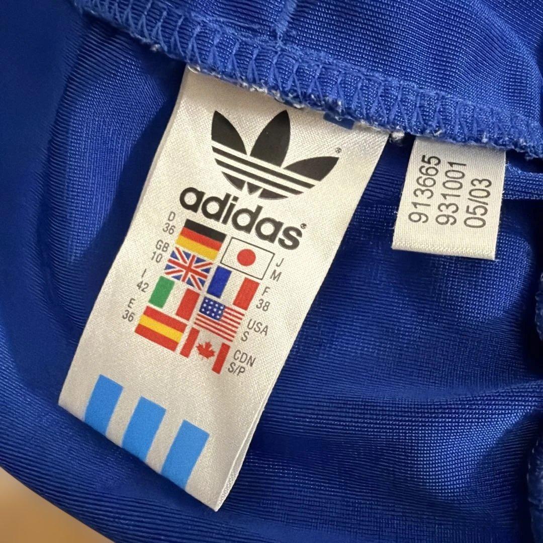 adidas ノースリーブ トレフォイルロゴ ブルー Sサイズ (5/5)