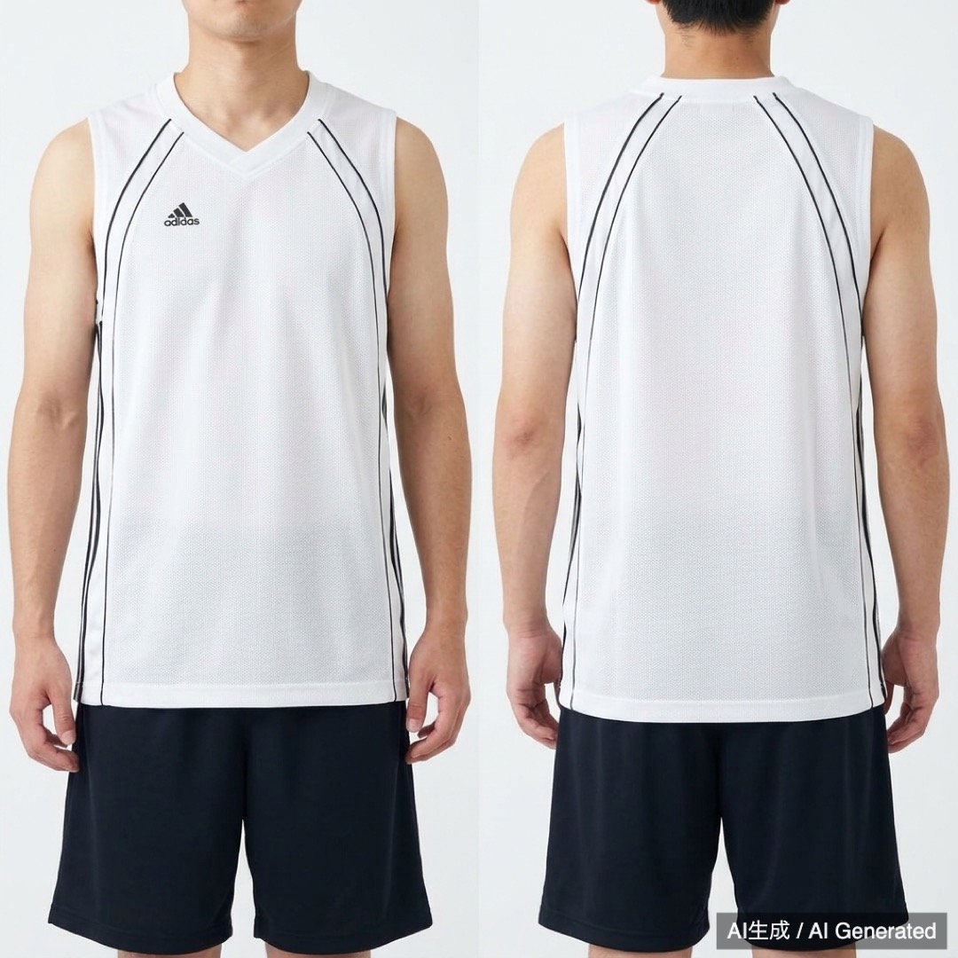 adidas バスケットボール タンクトップ ホワイト (1/5)