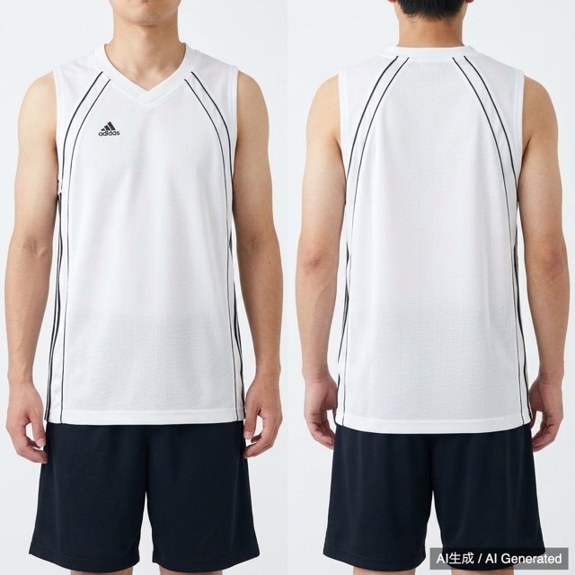 adidas バスケットボール タンクトップ ホワイト