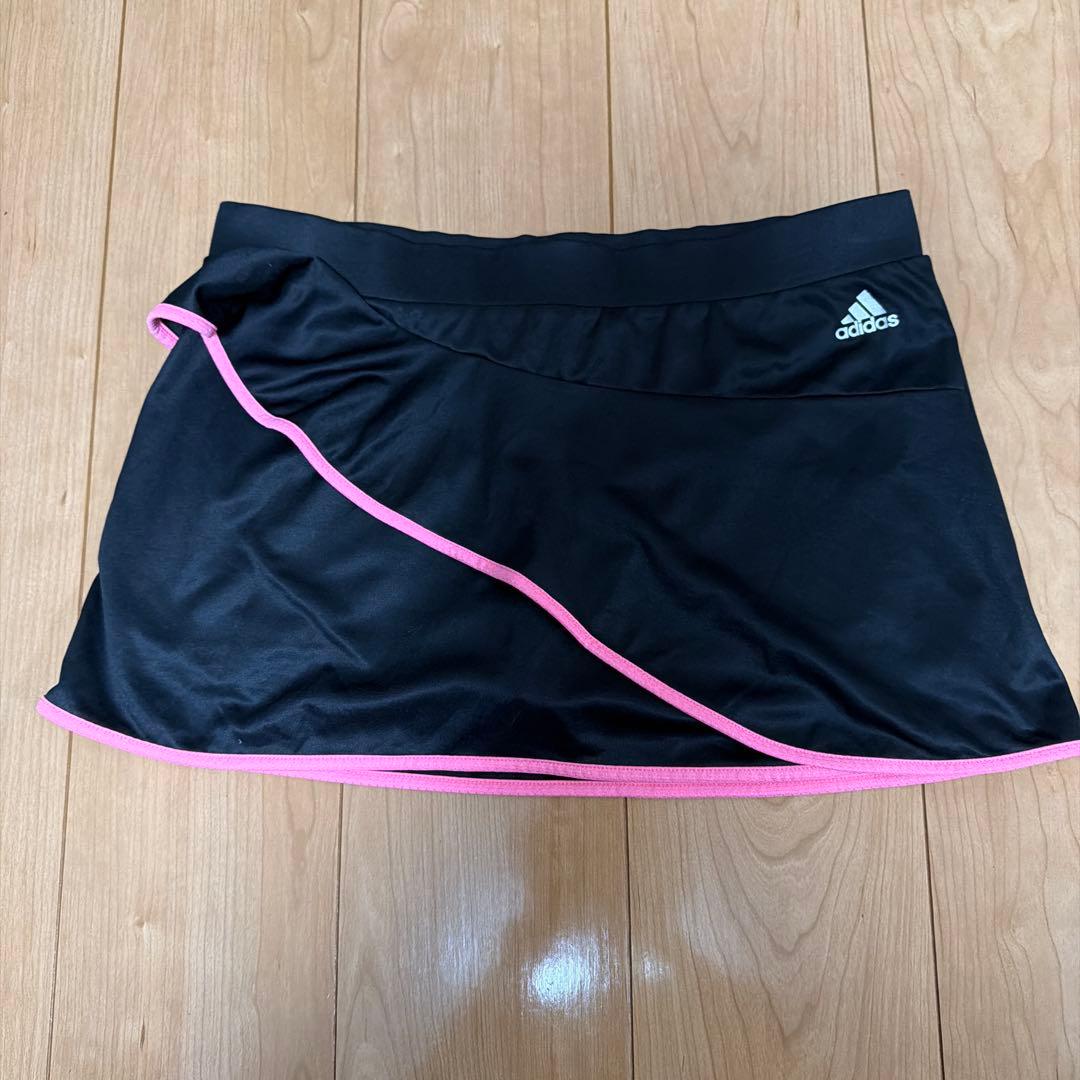 adidas テニススカート ブラック/ピンク レディース XL (1/5)