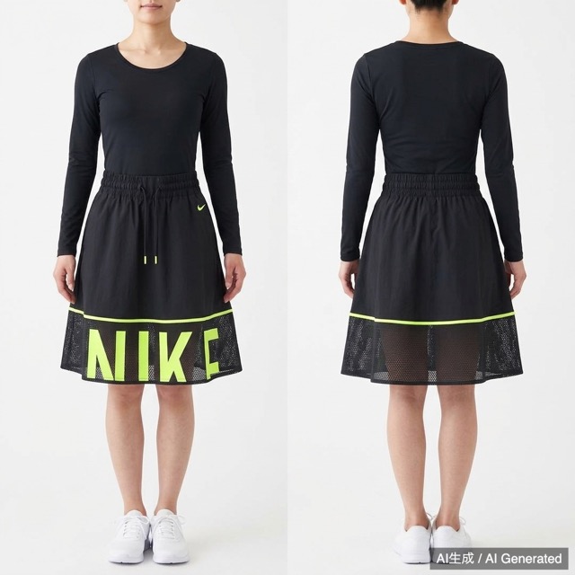 NIKE フレアスカート ブラック Lサイズ