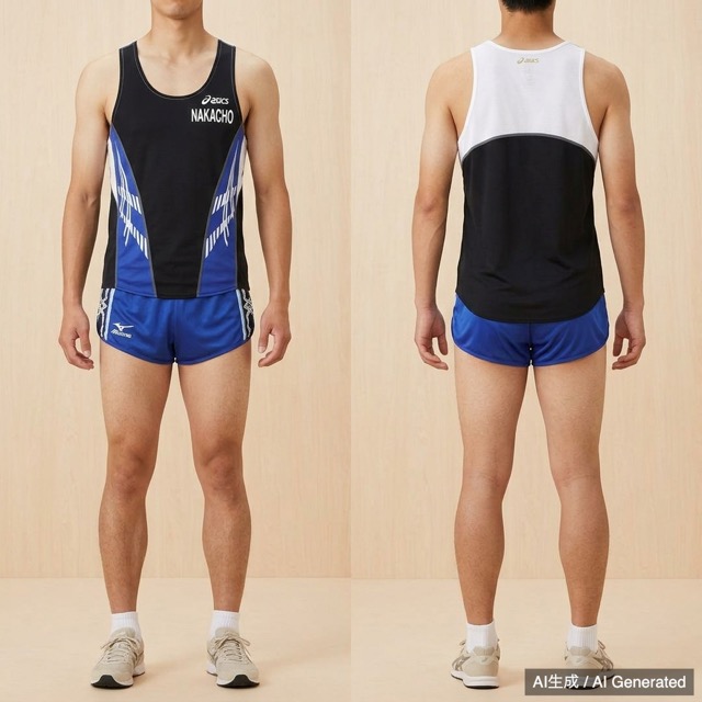 asics 陸上競技用ユニフォーム上下セット メンズ NAKACHO