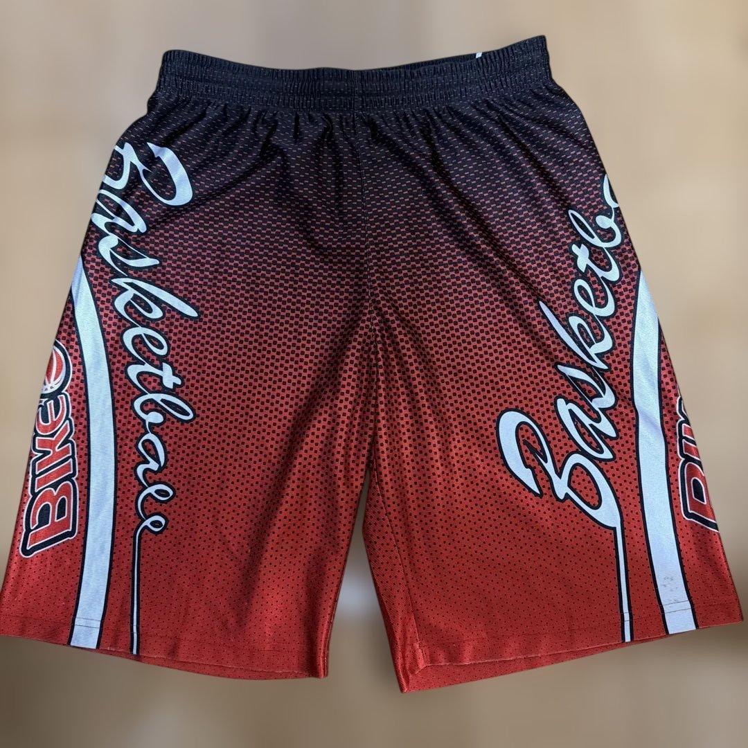 BIKE バスケットボールパンツ Lサイズ 赤黒 光沢 (2/4)