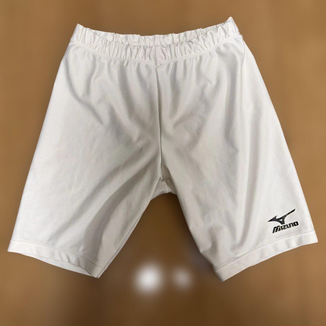 Mizuno ホワイト ショートタイツ スパッツ (1/4)