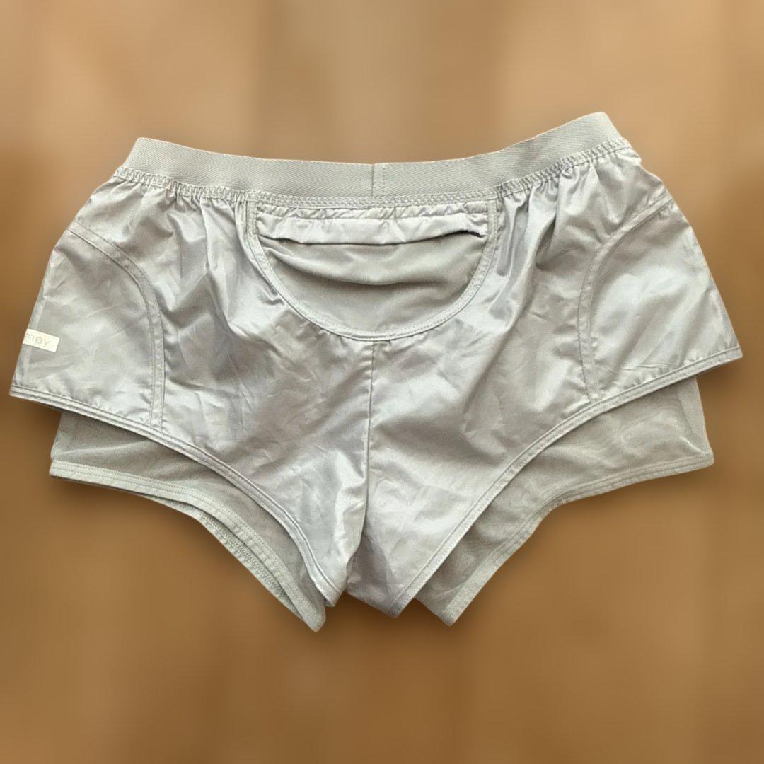 adidas StellaMcCartney シルバー XS ショーツ ランパン (2/5)