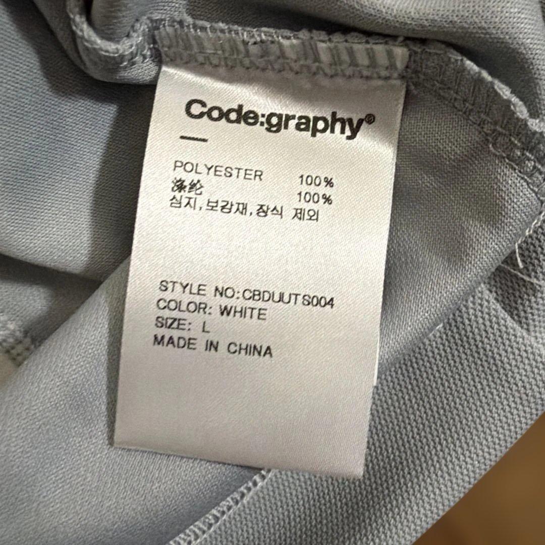 Code:graphy ホワイト Tシャツ Lサイズ (3/4)