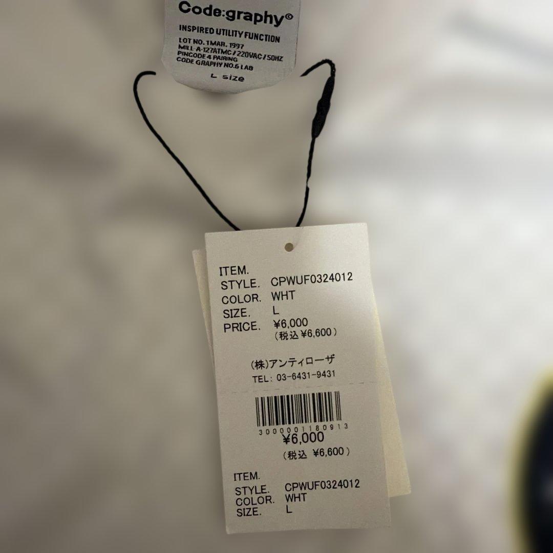 Code:graphy ホワイト Tシャツ Lサイズ (4/4)