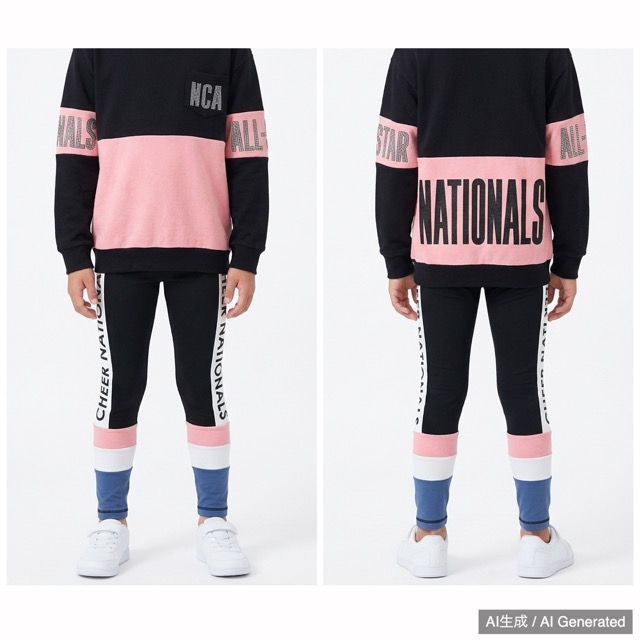 NCA チアリーディング キッズ ウェア 上下セット