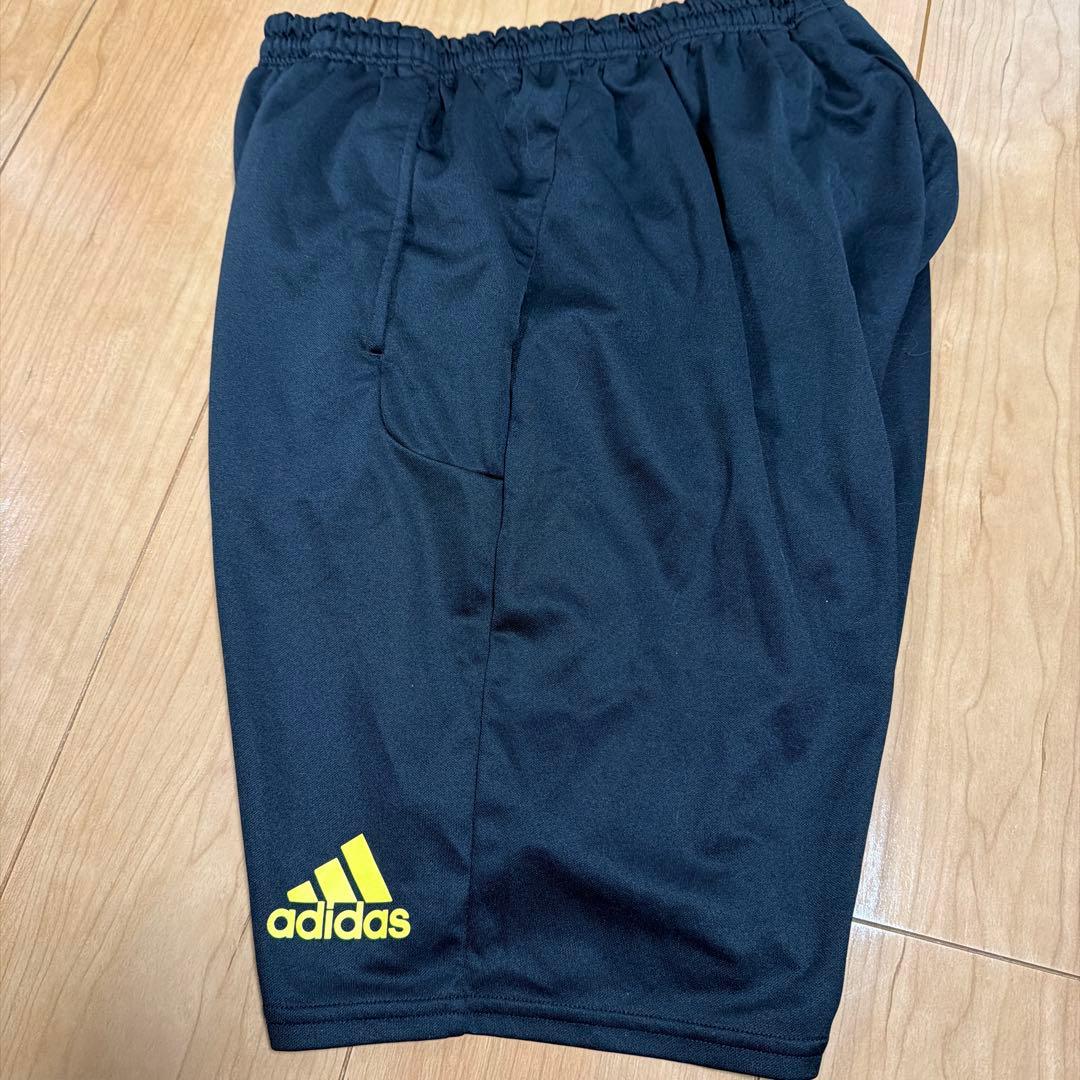 adidas フード付きジャージ上下セット 黒/黄色 (8/8)