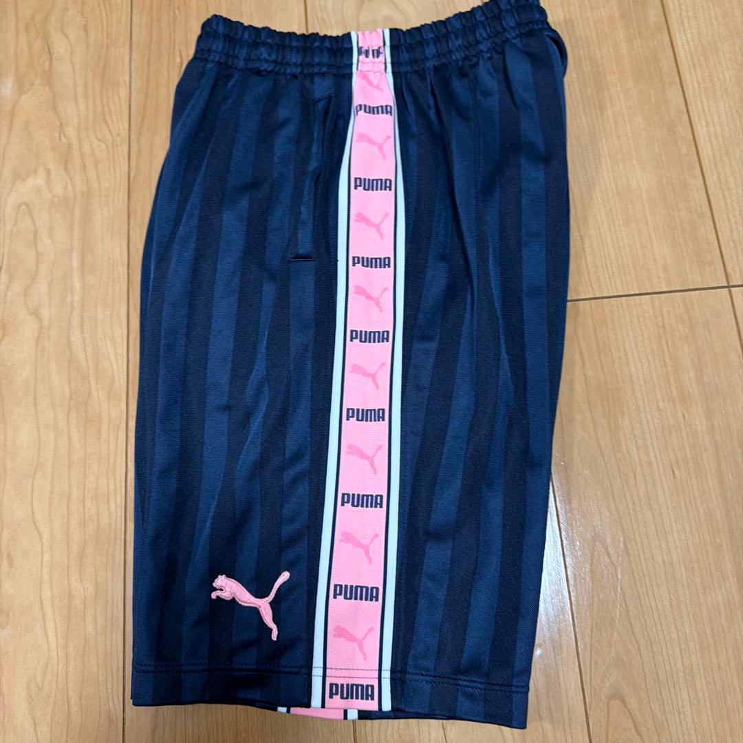 PUMA ストライプ ハーフパンツ ピンク/ネイビー (3/4)