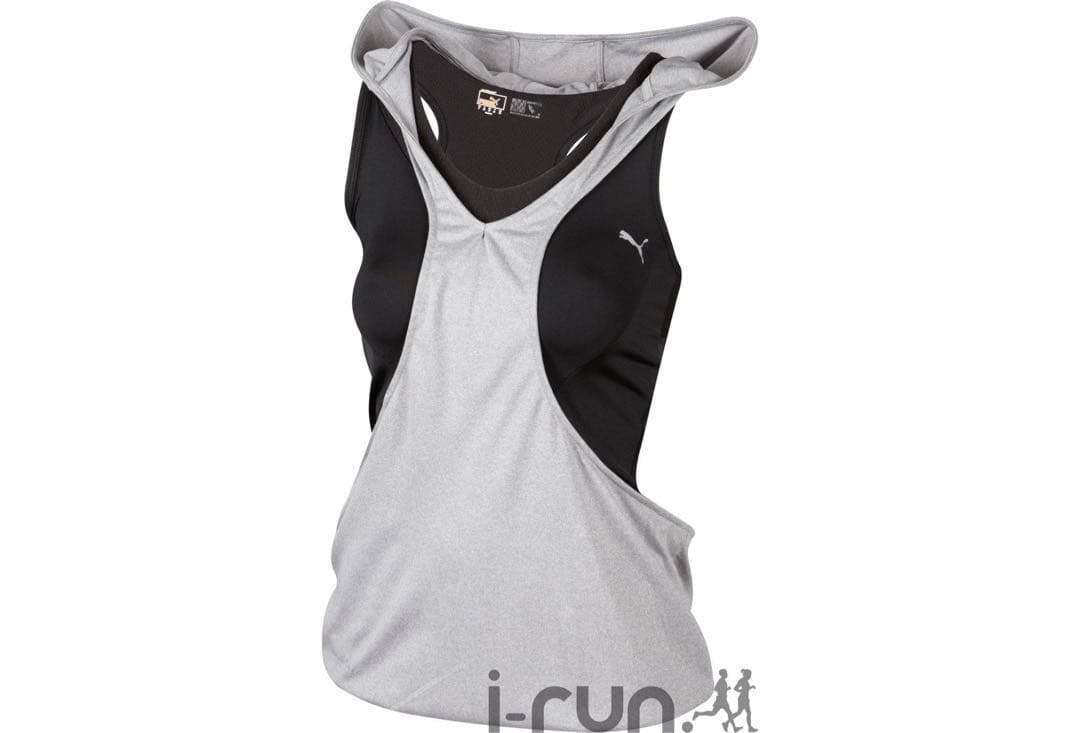 レディース Puma フード付きタンクトップ グレー/ブラック レディース L (2/5)