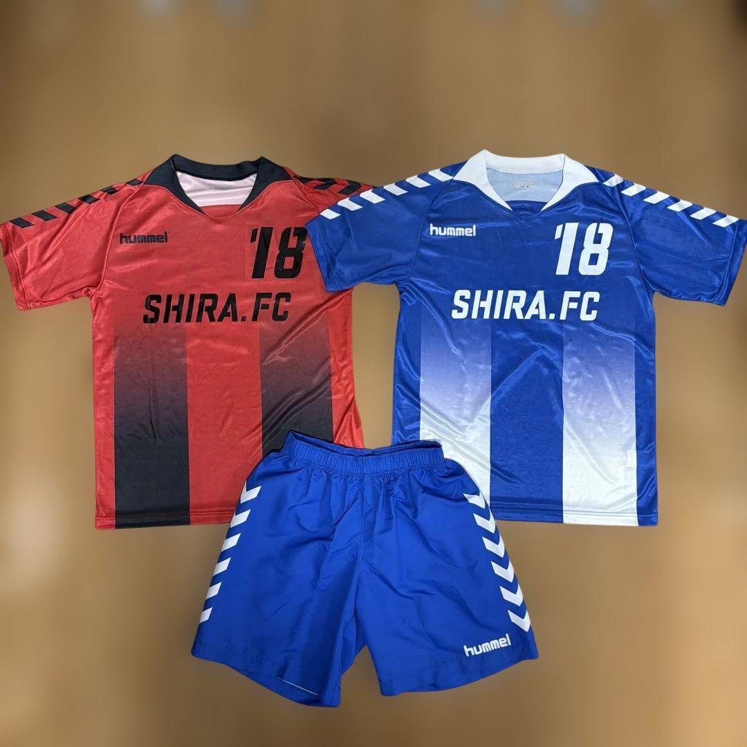 タグ付き SHIRA.FC サッカー ユニフォーム 上下セット (2/9)