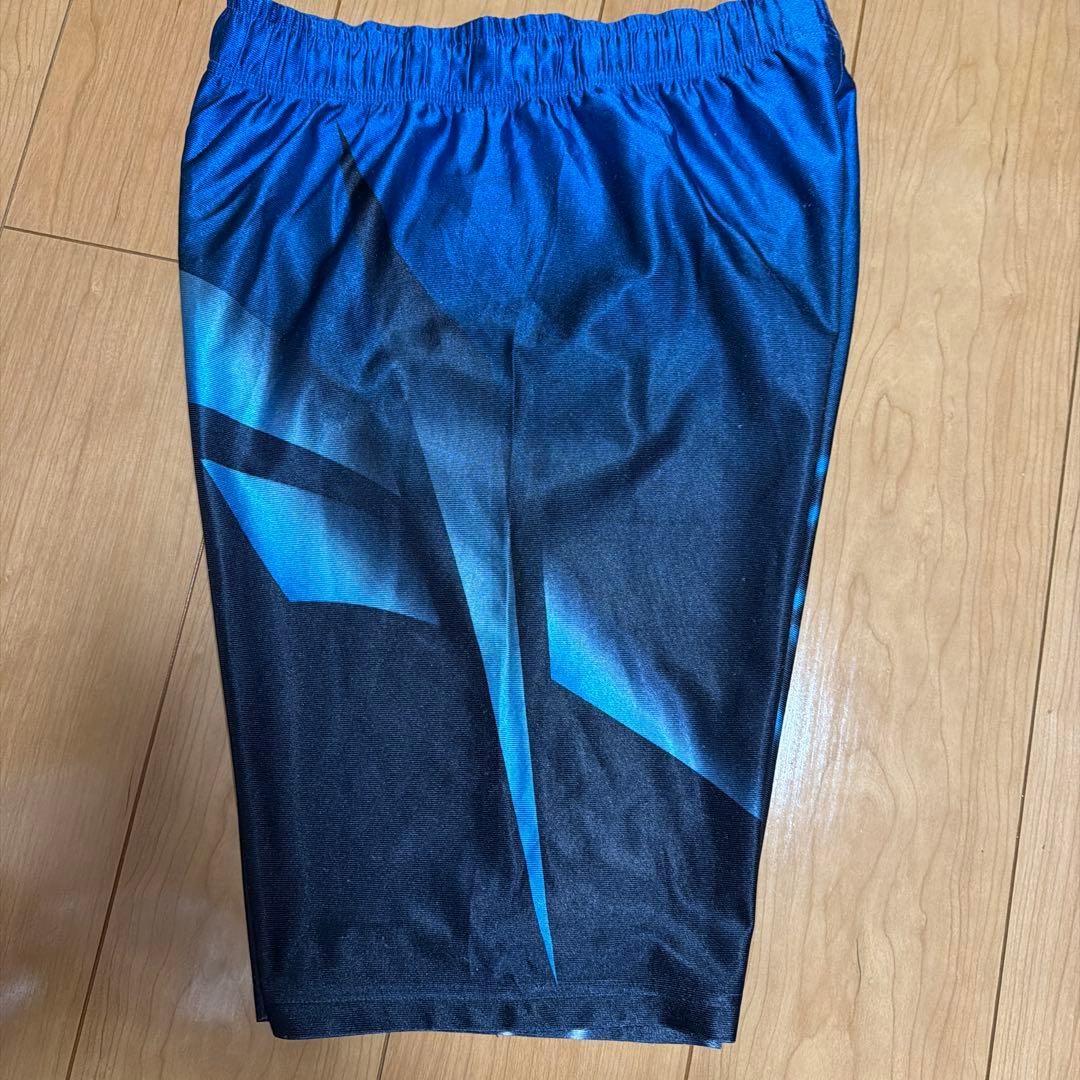 Reebok バスケットボールパンツ 黒/青 光沢 (6/6)