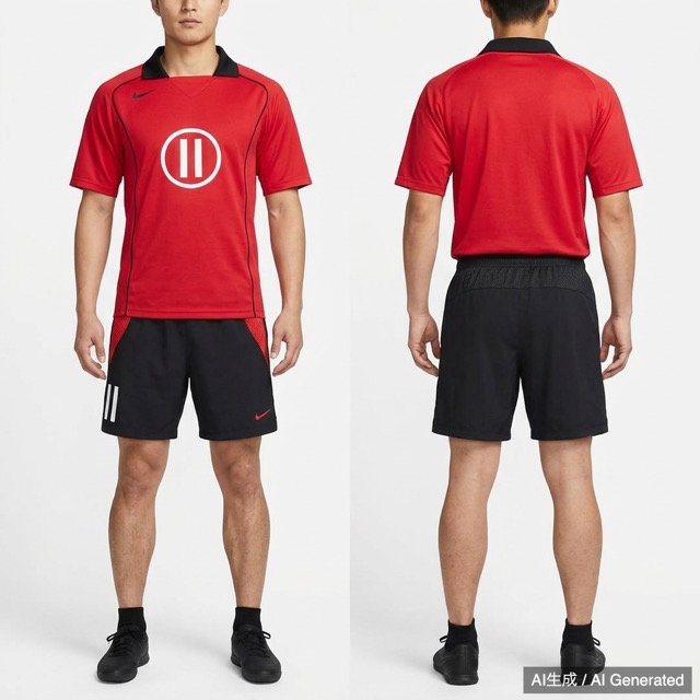 Nike Dri-FIT サッカーユニフォーム 上下セット L レッド/ブラック