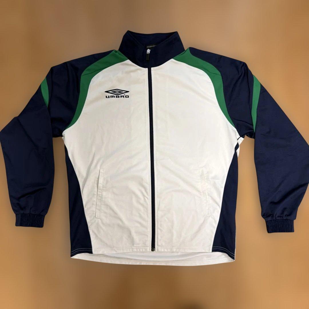 UMBRO サッカー ジャージ 上下 ネイビー ホワイト グリーン 上M 下O (3/9)