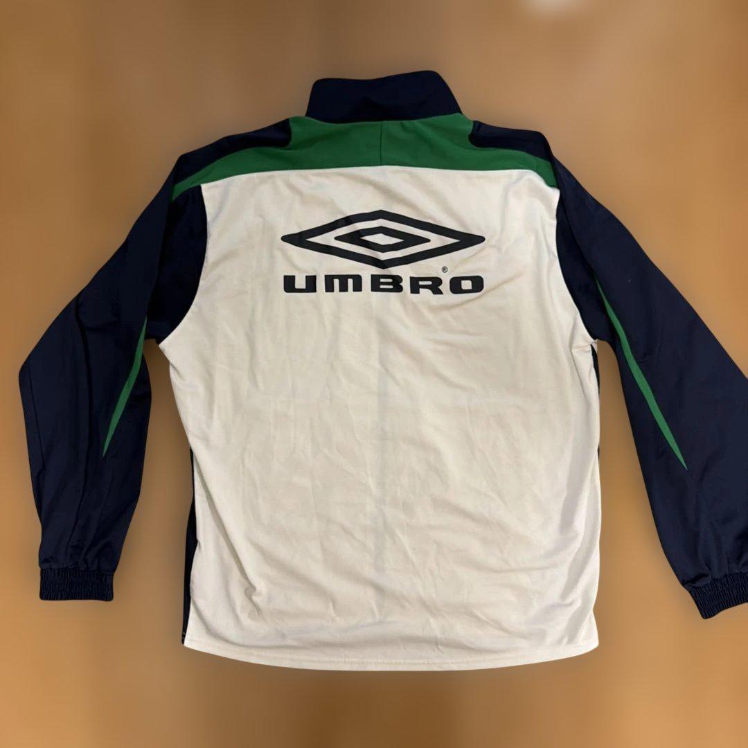 UMBRO サッカー ジャージ 上下 ネイビー ホワイト グリーン 上M 下O (5/9)
