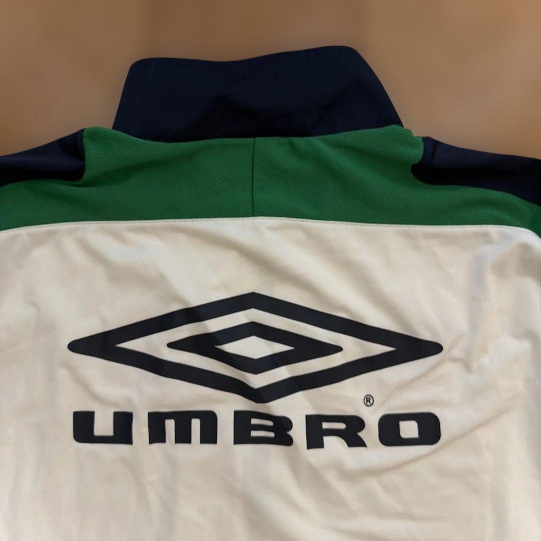 UMBRO サッカー ジャージ 上下 ネイビー ホワイト グリーン 上M 下O (6/9)