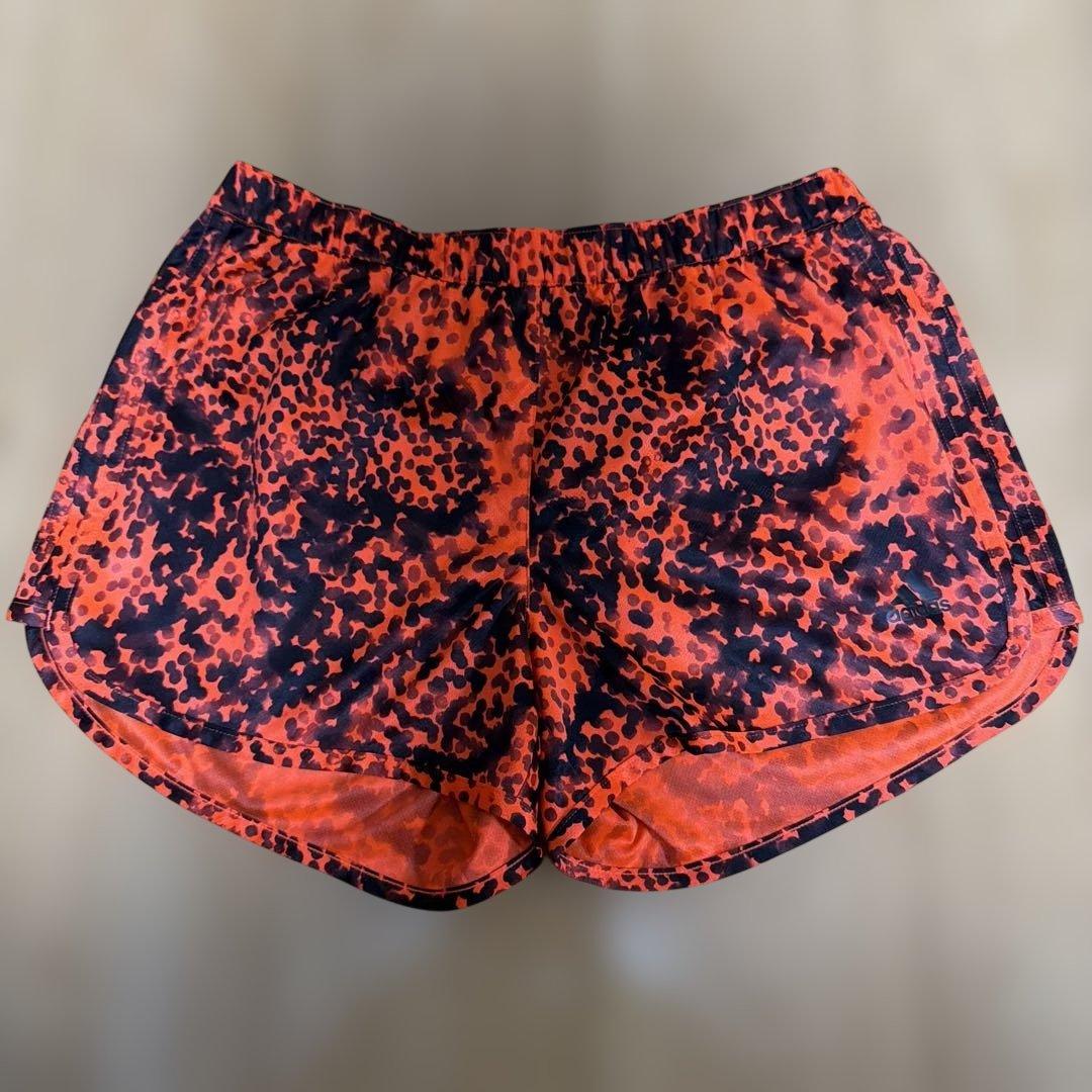 adidas climalite レディース レッド ヒョウ柄 ランニングパンツ (2/8)