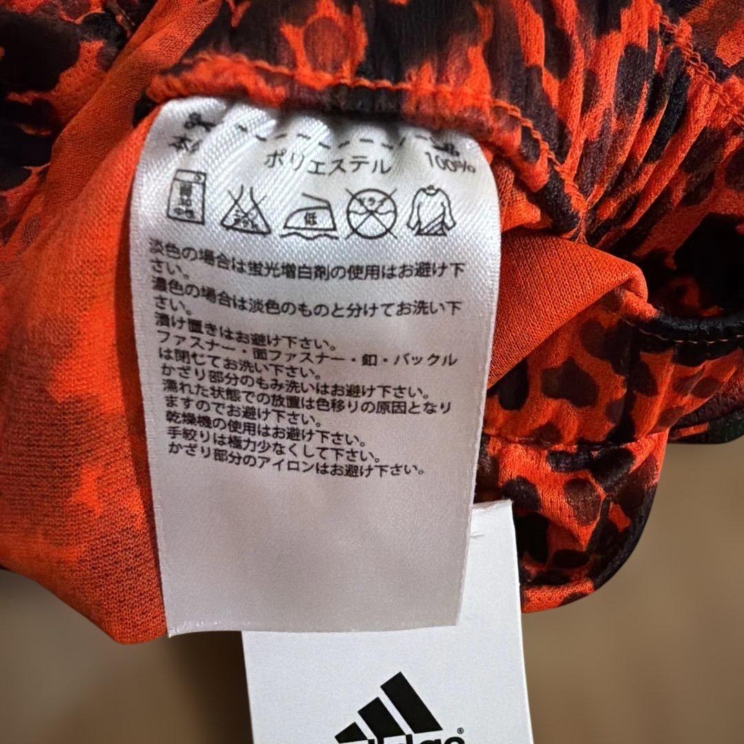 adidas climalite レディース レッド ヒョウ柄 ランニングパンツ (5/8)