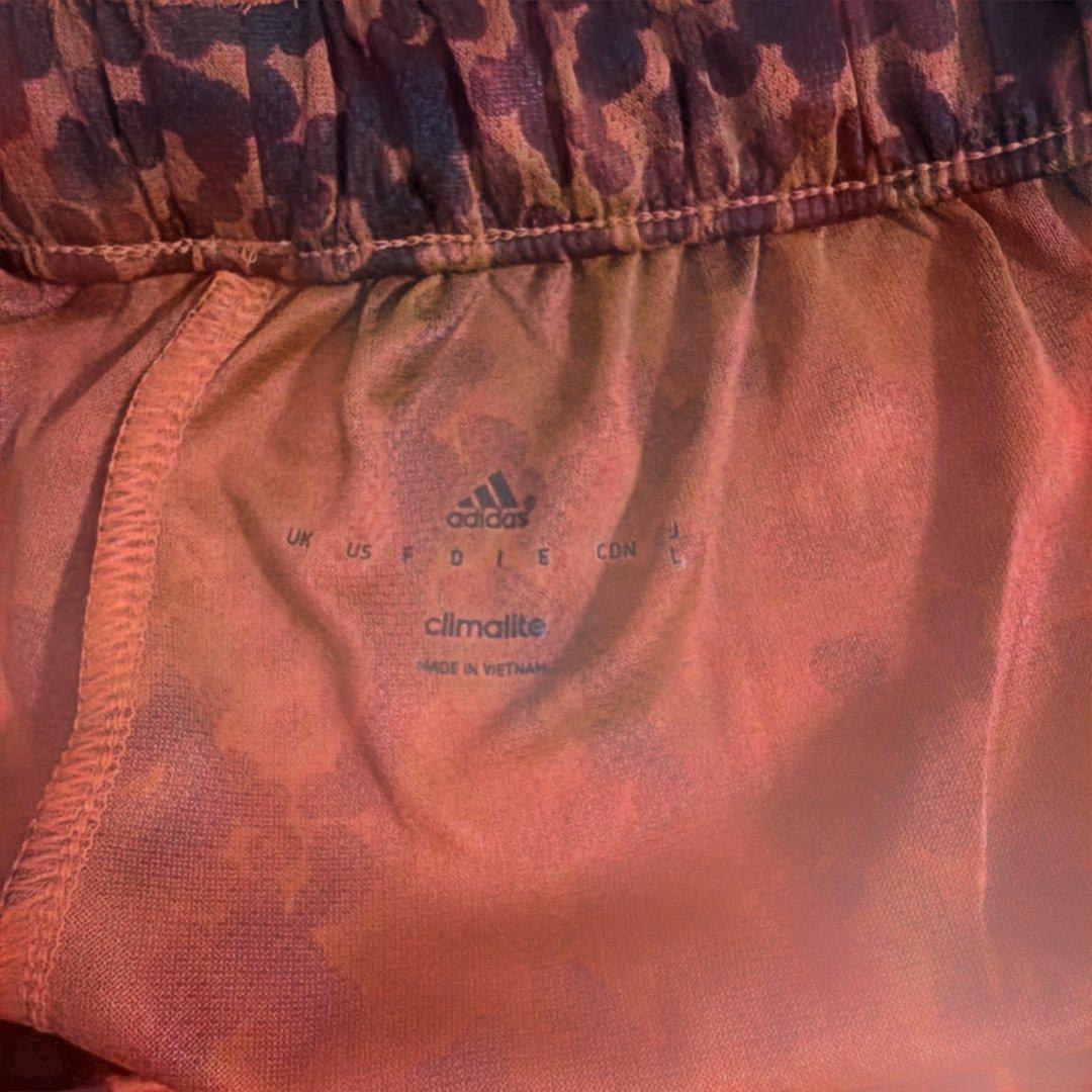 adidas climalite レディース レッド ヒョウ柄 ランニングパンツ (6/8)