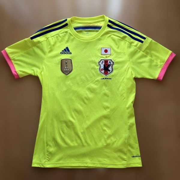 adidas なでしこジャパン 日本代表 シャツ 蛍光イエロー レディースL