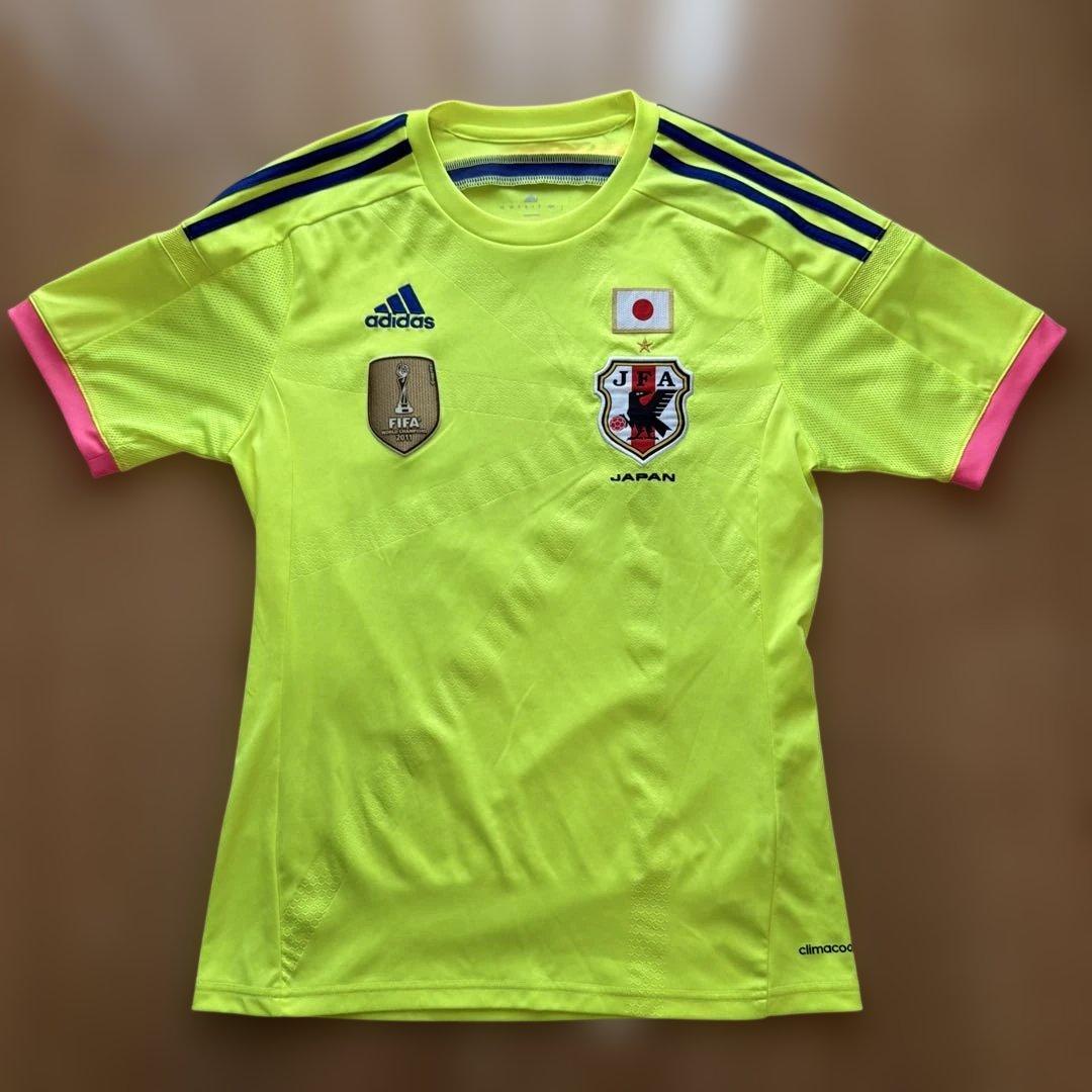 adidas なでしこジャパン 日本代表 シャツ 蛍光イエロー レディースL (1/4)