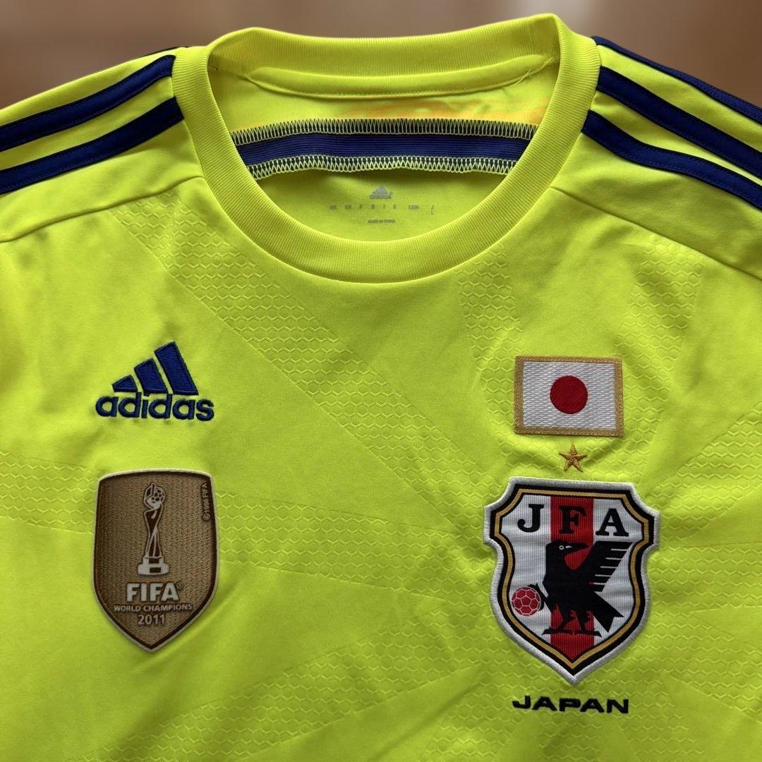 adidas なでしこジャパン 日本代表 シャツ 蛍光イエロー レディースL (2/4)