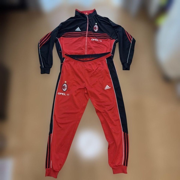 激レア adidas ACミラン ジャージ 上下セット 赤黒
