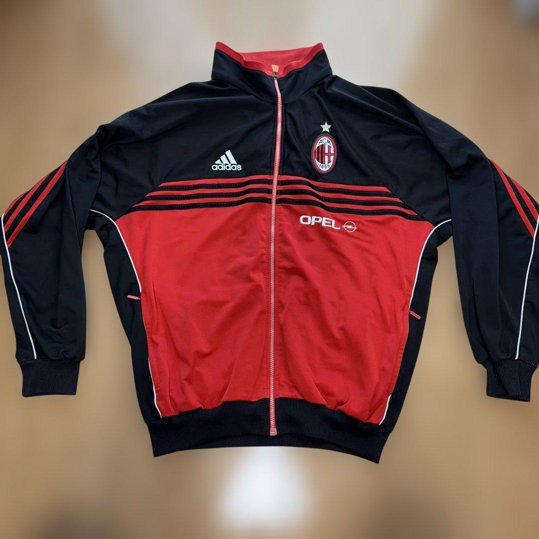 激レア adidas ACミラン ジャージ 上下セット 赤黒 (2/8)