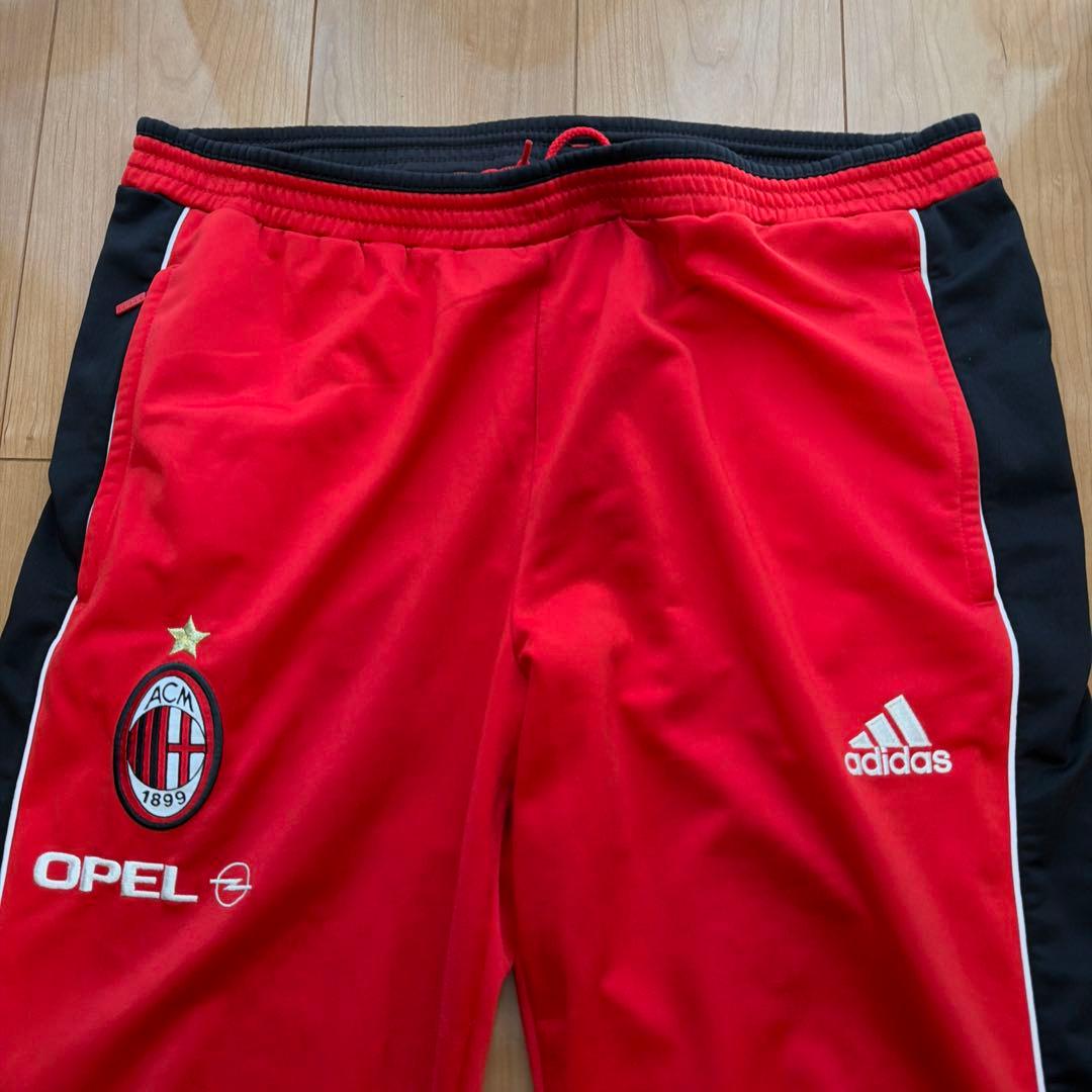 激レア adidas ACミラン ジャージ 上下セット 赤黒 (6/8)