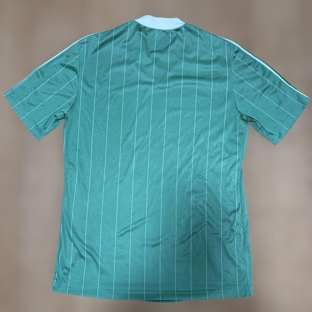 激レア 古着 adidas 緑 ストライプ Vネック Tシャツ (2/6)