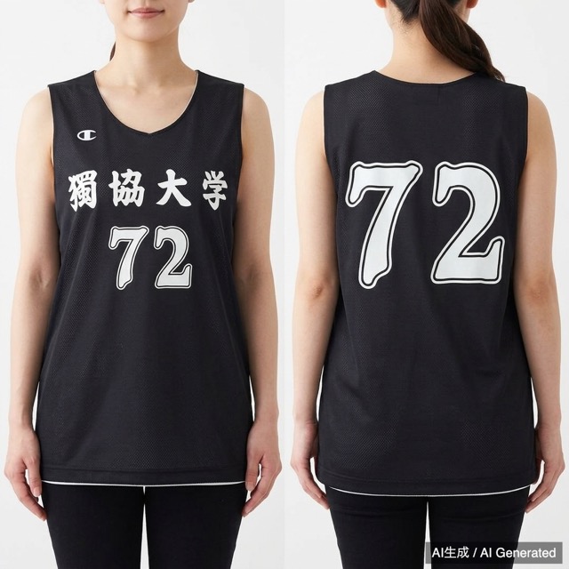 獨協大学 女子 バスケットボール リバーシブル タンクトップ 72 レディースS