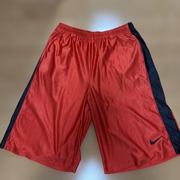 Nike バスケットボールパンツ XL 赤/黒 光沢