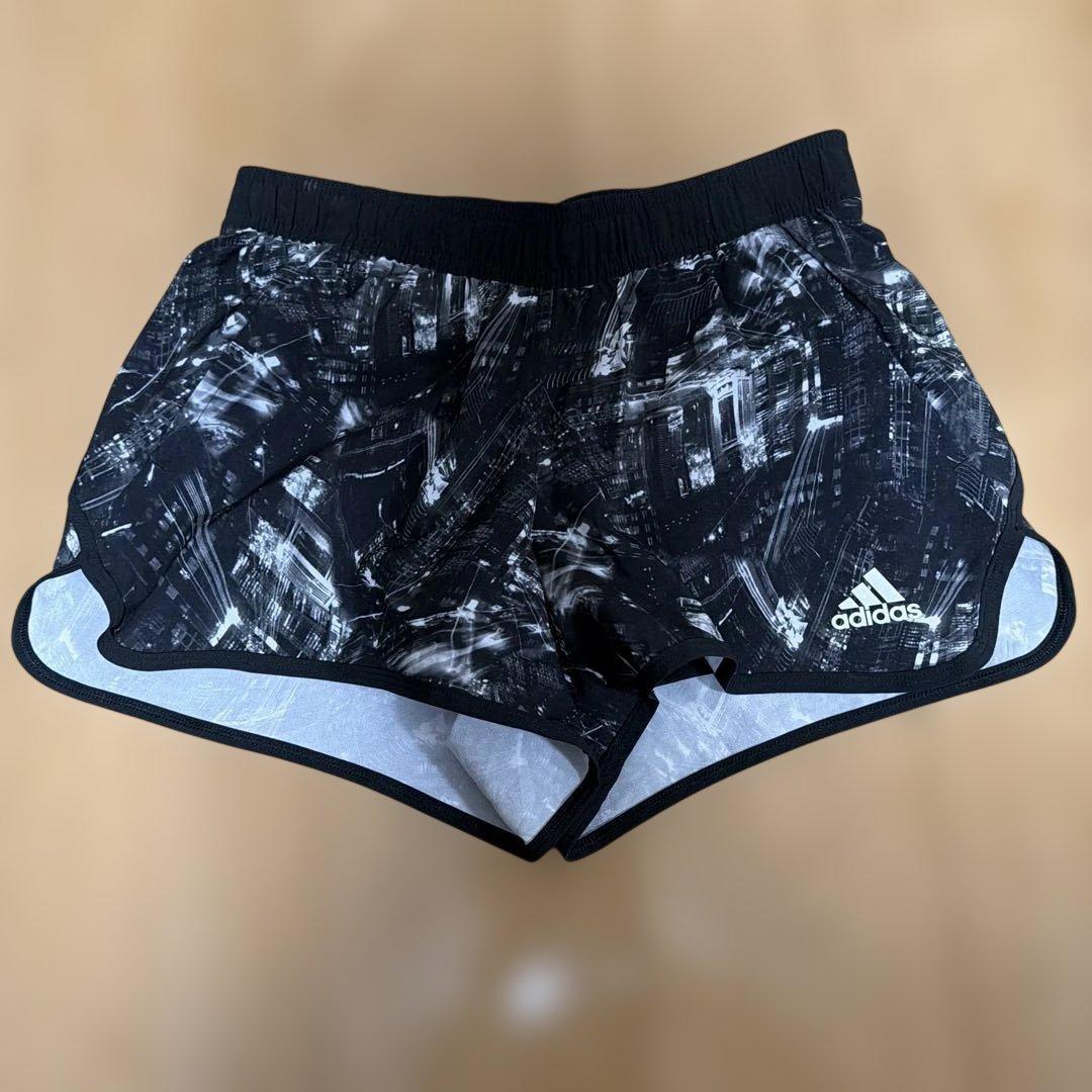 adidas response レディース M ランニングパンツ 黒白 (1/6)