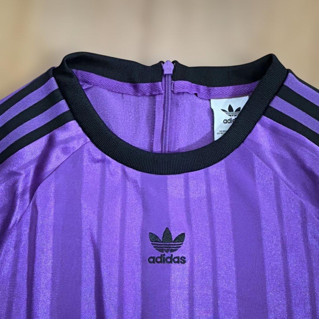 adidas パープル ストライプ オールインワン 4XOT (2/8)