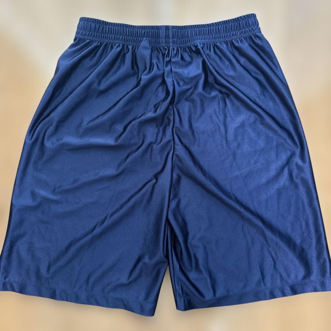 ASICS ネイビー バスケットボールパンツ 光沢 (2/3)