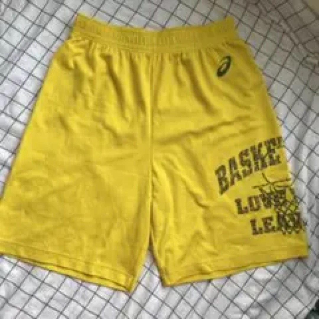 アシックス バスケットボールパンツ 光沢 黄色 ※ゴムなし (4/4)