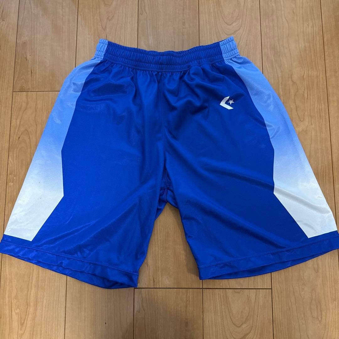 コンバース バスケットボールパンツ 青 サイズO (1/3)