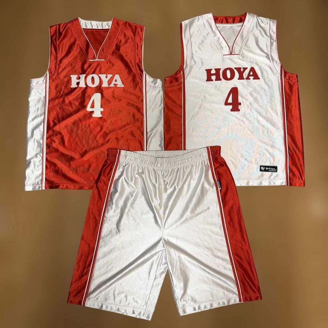 保谷高校 4 バスケットボールユニフォーム 上下セット Tシャツ付 (1/8)