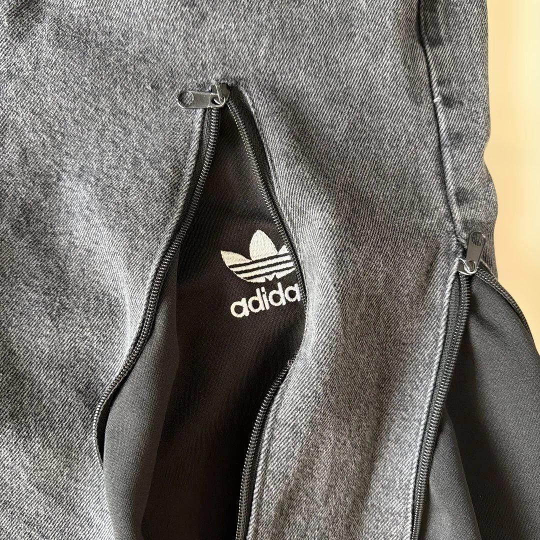 adidas リメイクデニム ジップ切替 トレフォイル (3/4)